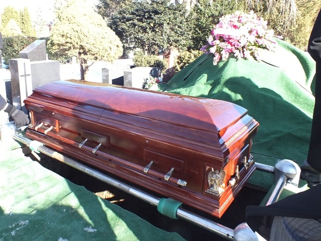 Casket at Burial